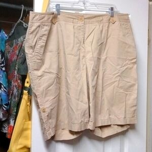 Talbots Tan Bermuda Shorts Classic Summer Style